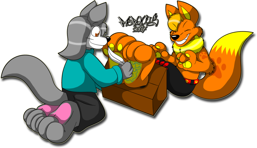 Artist At Work By Marquis2007 - Cartoon (900x517)