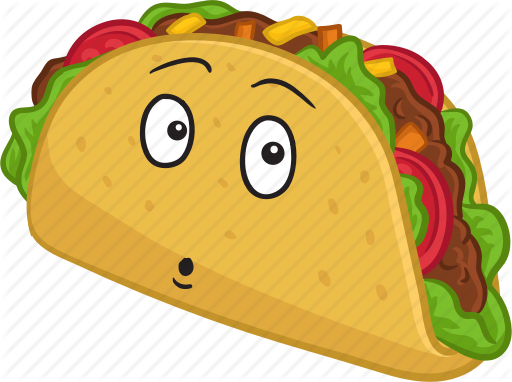 Cartoon Taco Cartoon Emoji Emoticon Food Smiley Taco - Sad Taco Cartoon (512x382)