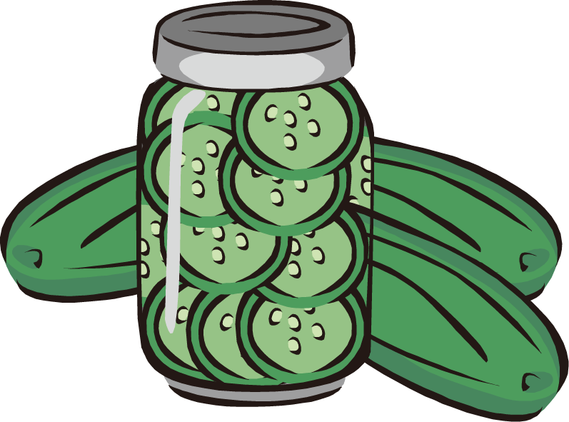 Pickled Cucumber Pickling Jar Clip Art - Pickled Cucumber Pickling Jar Clip Art (797x591)