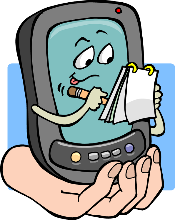 Writingmobile - Mobile Device Cartoon (595x750)