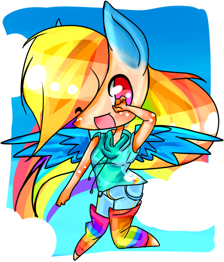 Chibi Rainbow Dash Mlp By Namjoons-dimples - Cartoon (878x910)