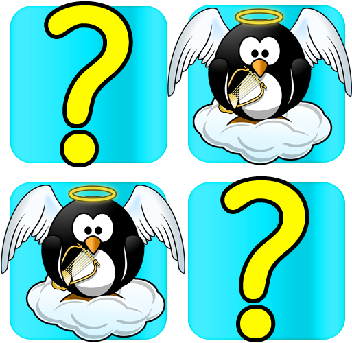 Penguin - Custom Angel Penguin Shower Curtain (512x512)