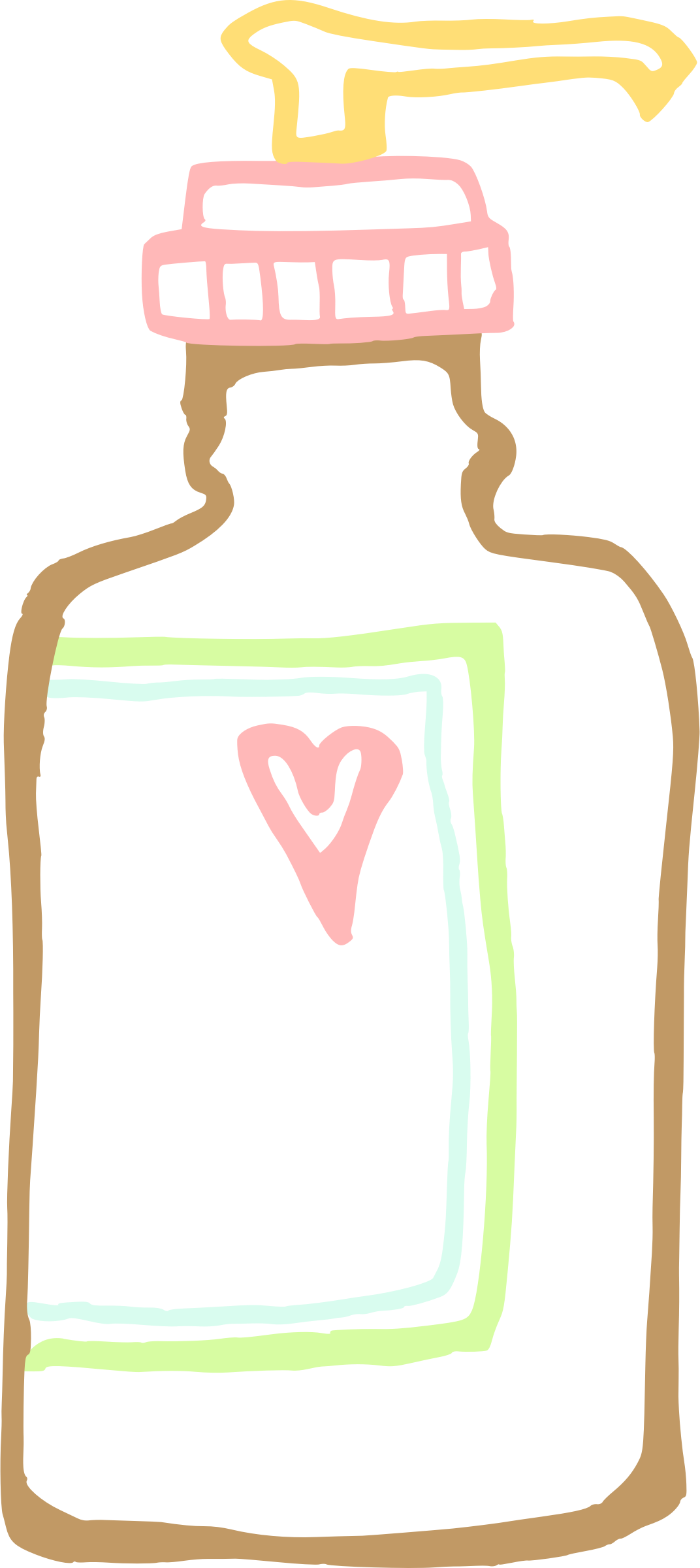 Big Image - Body Lotion Clipart (1072x2400)