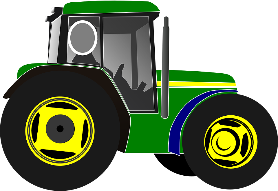 Tractor Clipart Little Green - Tractor Vector (960x659)