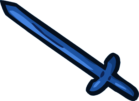 Blue Plastic Sword - Blue Sword (444x324)