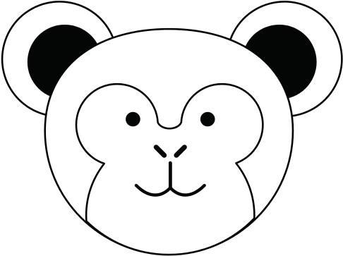 Cute Monkey Icon Image - Church Map Symbol (550x550)