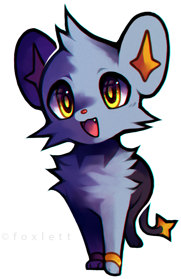 Shinx Reminds Me Of Kimba The White Lion For Some Reason - Cute Shinx Art (640x940)