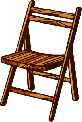 Beach Chair Clipart No Watermark - Wooden Chair Clipart (288x425)