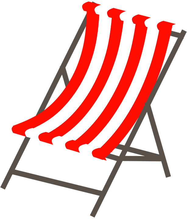 Beach Chair Clipart - Cadeira De Praia Vetor (614x720)