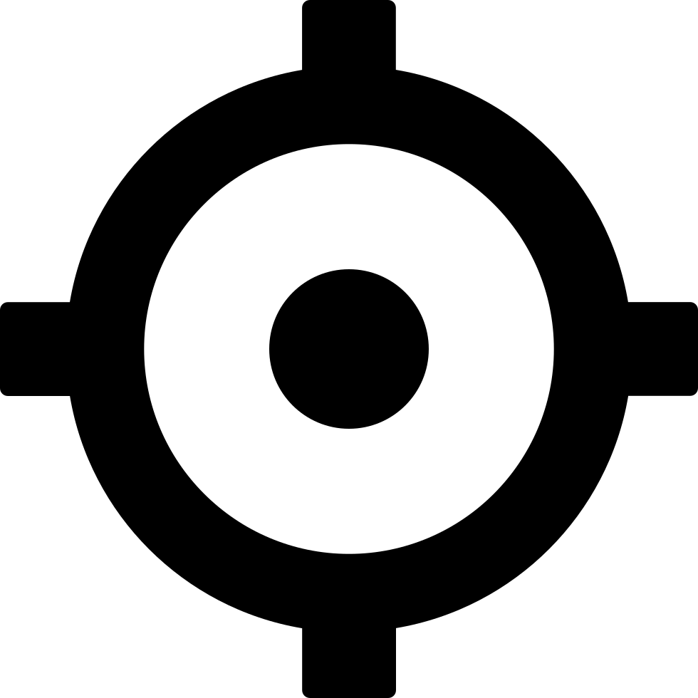 Weapon Crosshair Vector - Crosshair Icon Png (980x980)
