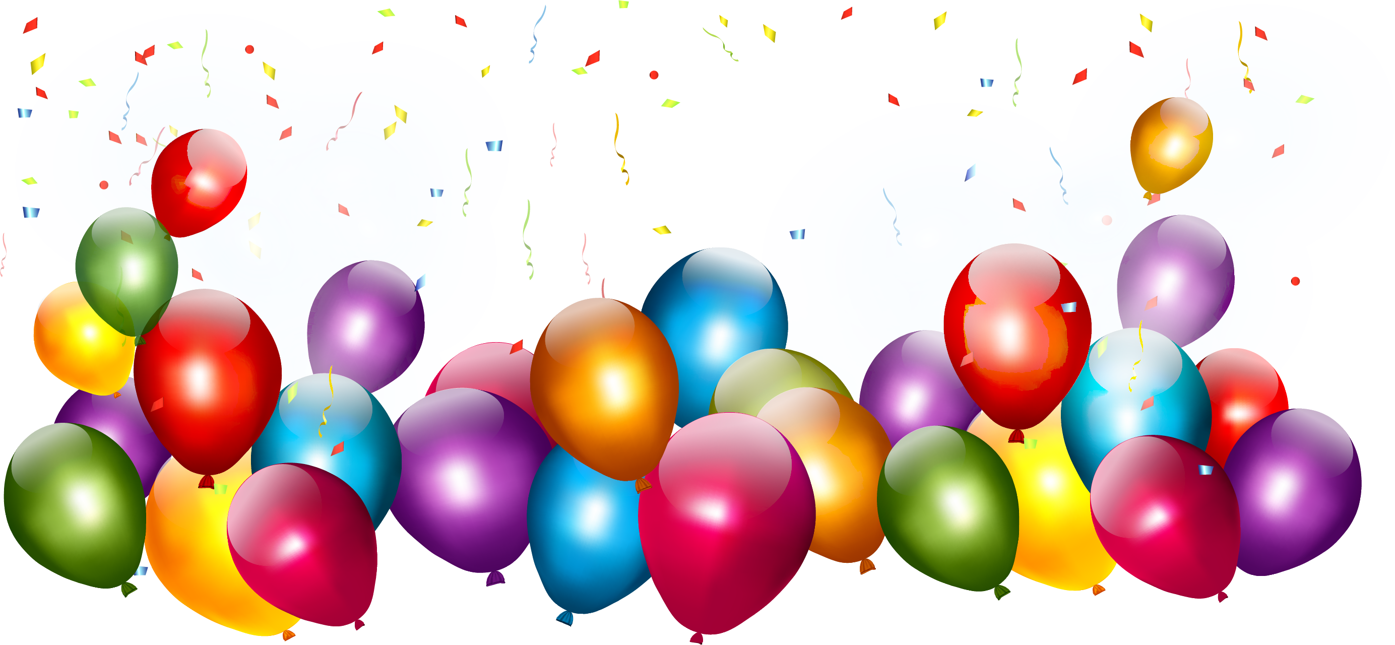 Balloon Banner Clip Art - Balloons Banner (2768x1280)