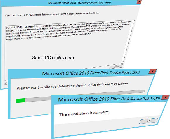 Installation Of Microsoft Office 2010 Filter Pack Sp1 - Computer Program (609x508)