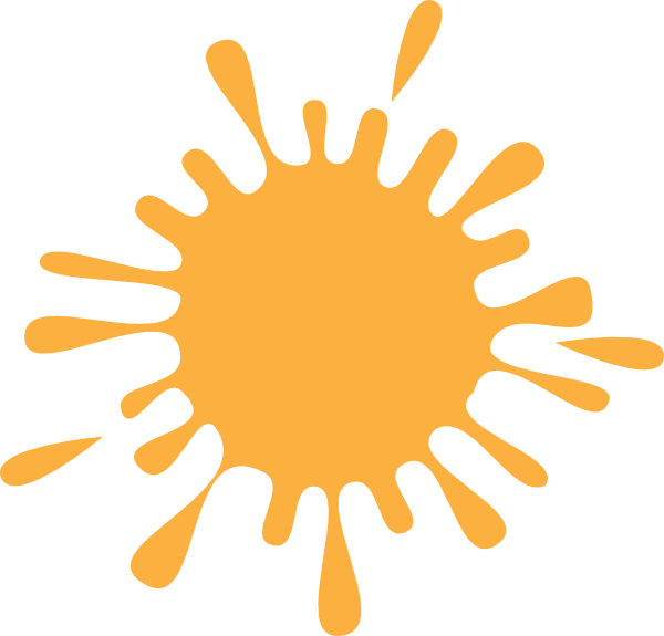 Orange Paint Splatter Clip Art (600x575)