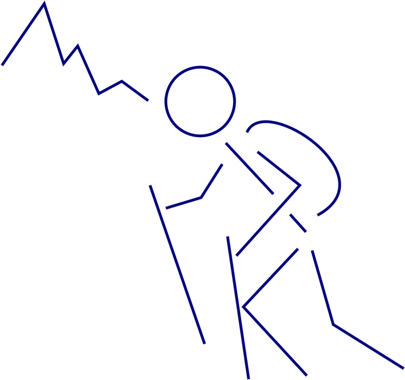 Stick Figure Backpack Clip Art - Mountain Outline (958x1359)