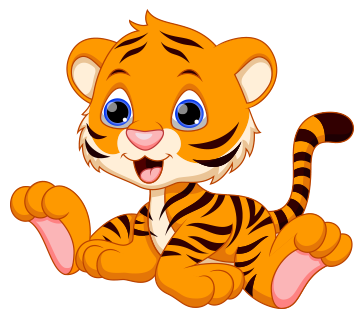 More Less Book Now - Tiger Cartoons (612x414)