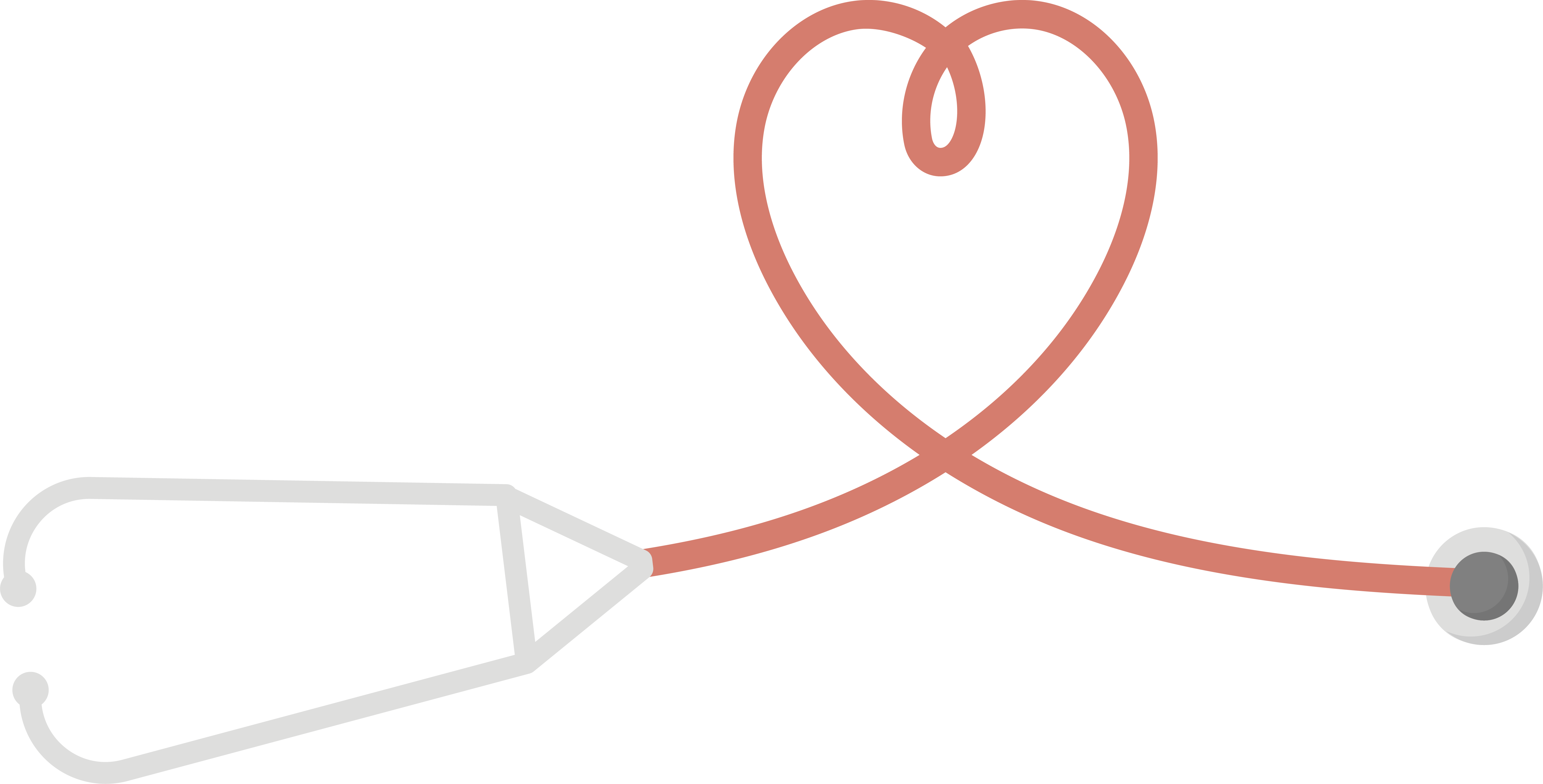 Heart Stethoscope Euclidean Vector - Heartshaped Stethoscope (5904x3001)