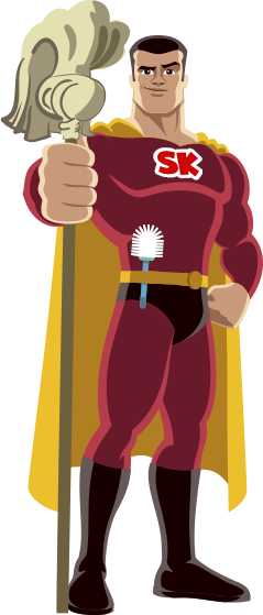 Domestic Cleaning Canberra - Super Hero Cleaning Art (239x559)
