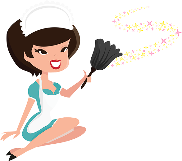 Magic Steamer Janitorial Services - Maid Cartoon (600x600)