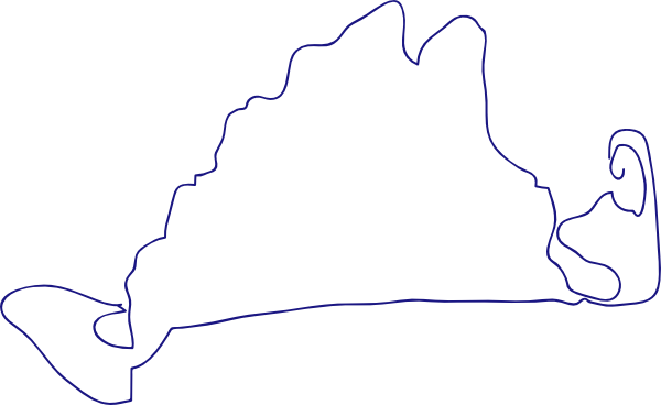 Free Vector Mv Clip Art - Martha's Vineyard Island Outline (600x368)