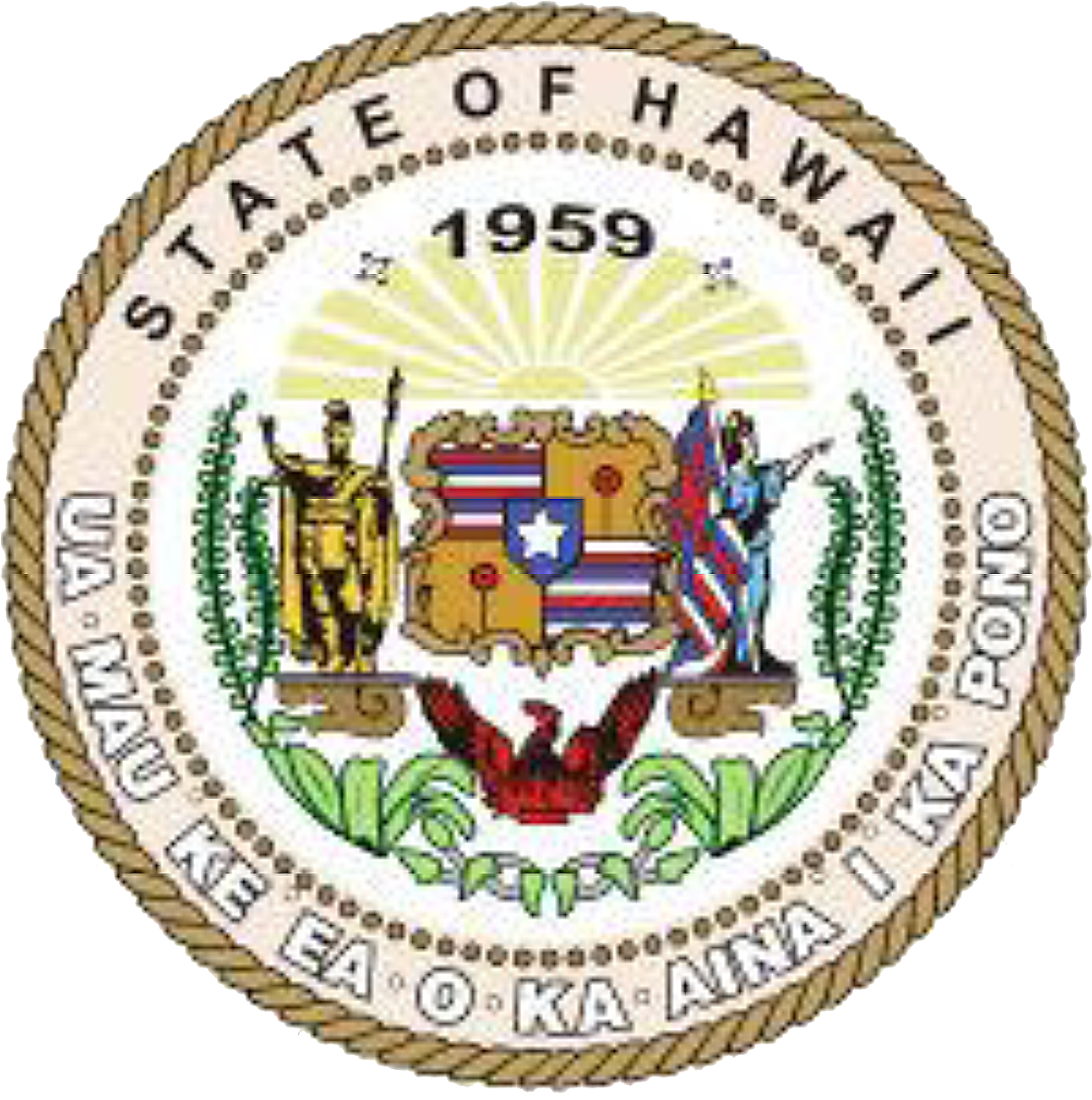Hawaii State Seal - Hawaii State Seal (1352x1360)