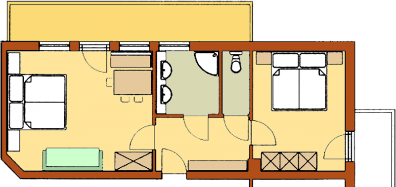 Grundriss Familienzimmer Planai, Hotel Breilerhof Schladming - Floor Plan (800x389)