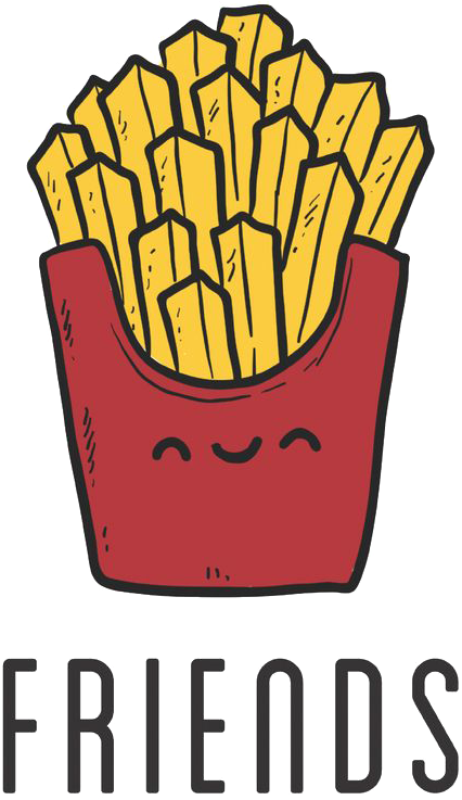 Fish And Chips French Fries Best Friends Forever Wallpaper - Papel De Parede Best Friends Forever (564x797)