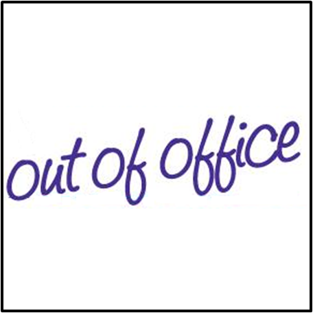 Microsoft Office Clipart - Out Of Office Sign For Door (456x456)