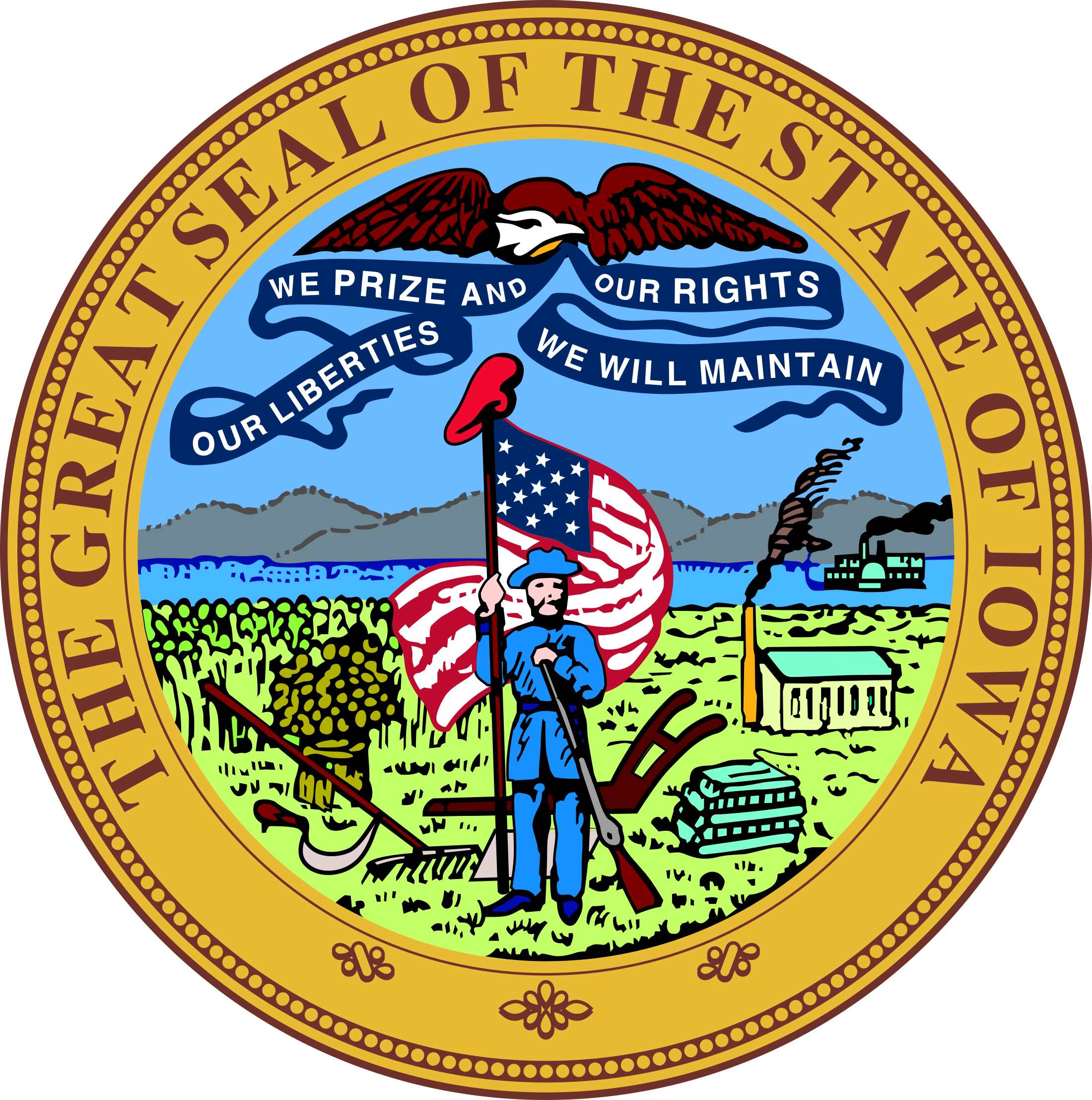 Iowa's State Symbols (2200x2215)