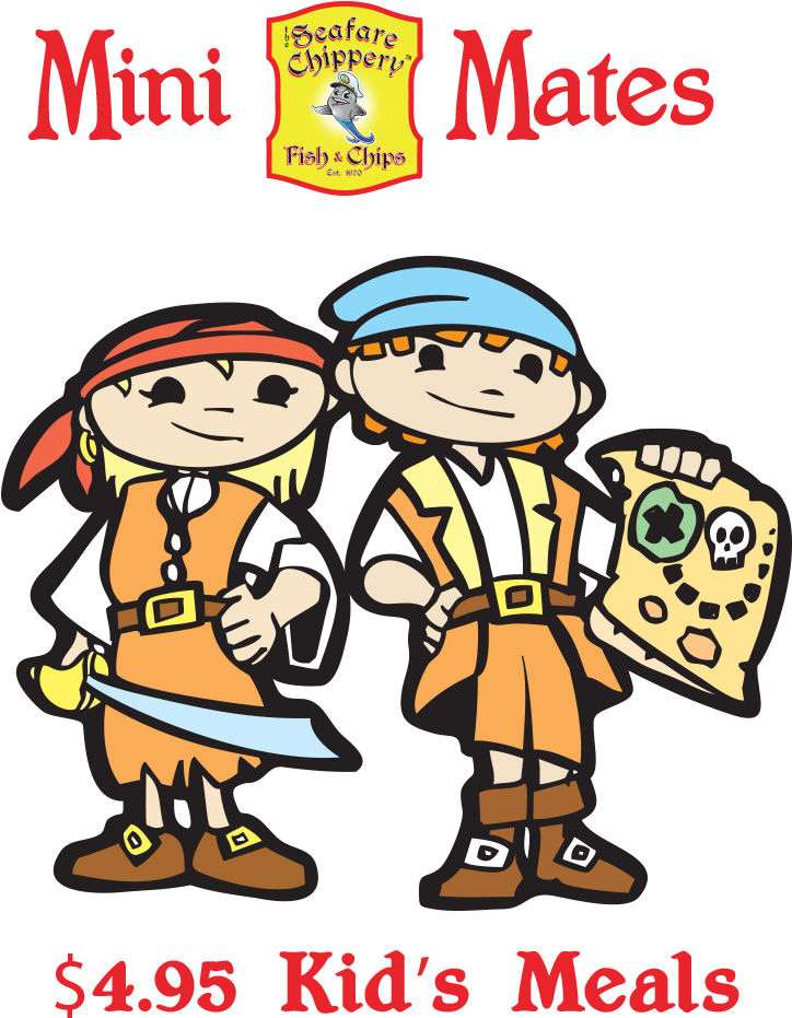 Kid's Meals - $4 - - Pirate With Treasure (1000x1000)