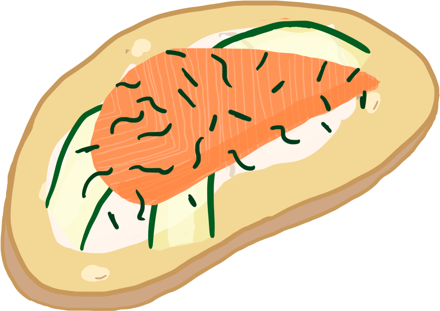 The Princess It's Raw Fish And Seaweed, For When You - Illustration (1712x1288)