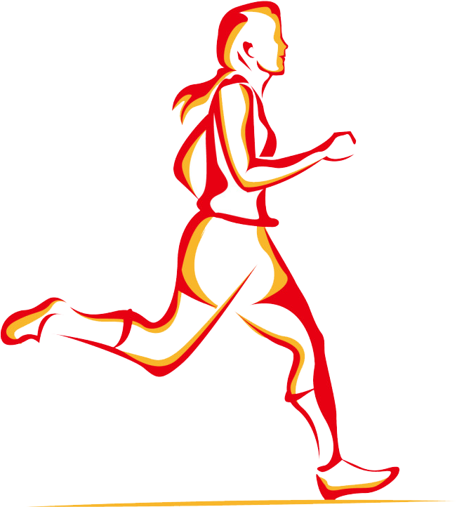 Cartoon Running Silhouette - 跑步 卡通 (650x1078)