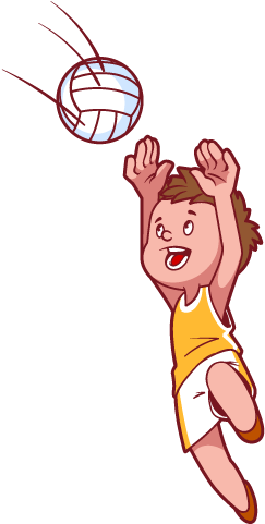 Beach Volleyball Child Clip Art - Educacion Fisica Niños (560x616)
