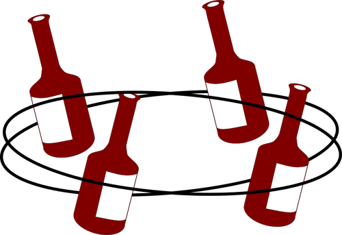 Bottle Clip Art Dancing - Alkoholflaschen Clipart (500x343)