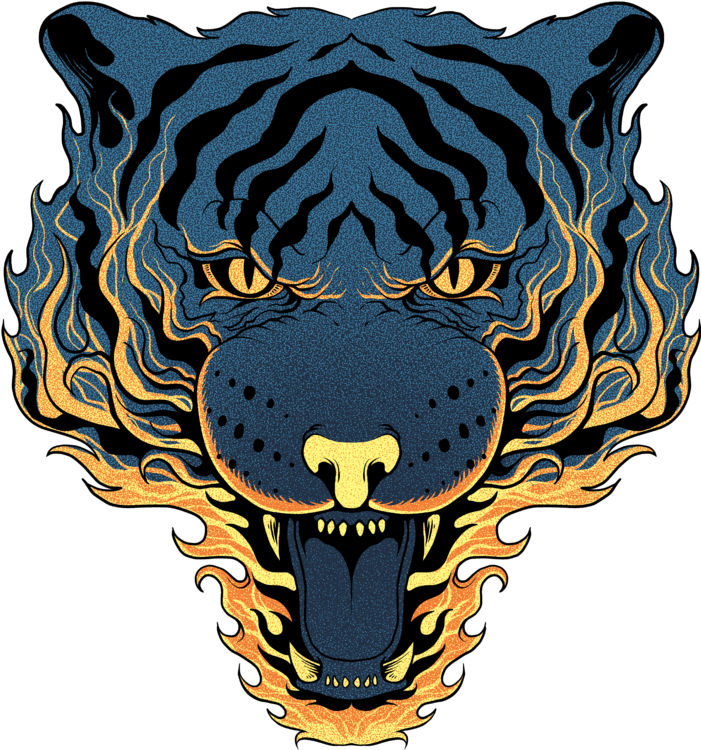 Arte Tiger Fire De Quilimo - Tiger (700x800)