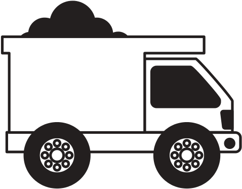 Dump Truck Isolated Icon - Akuntansi Sektor Publik Trisakti (550x550)