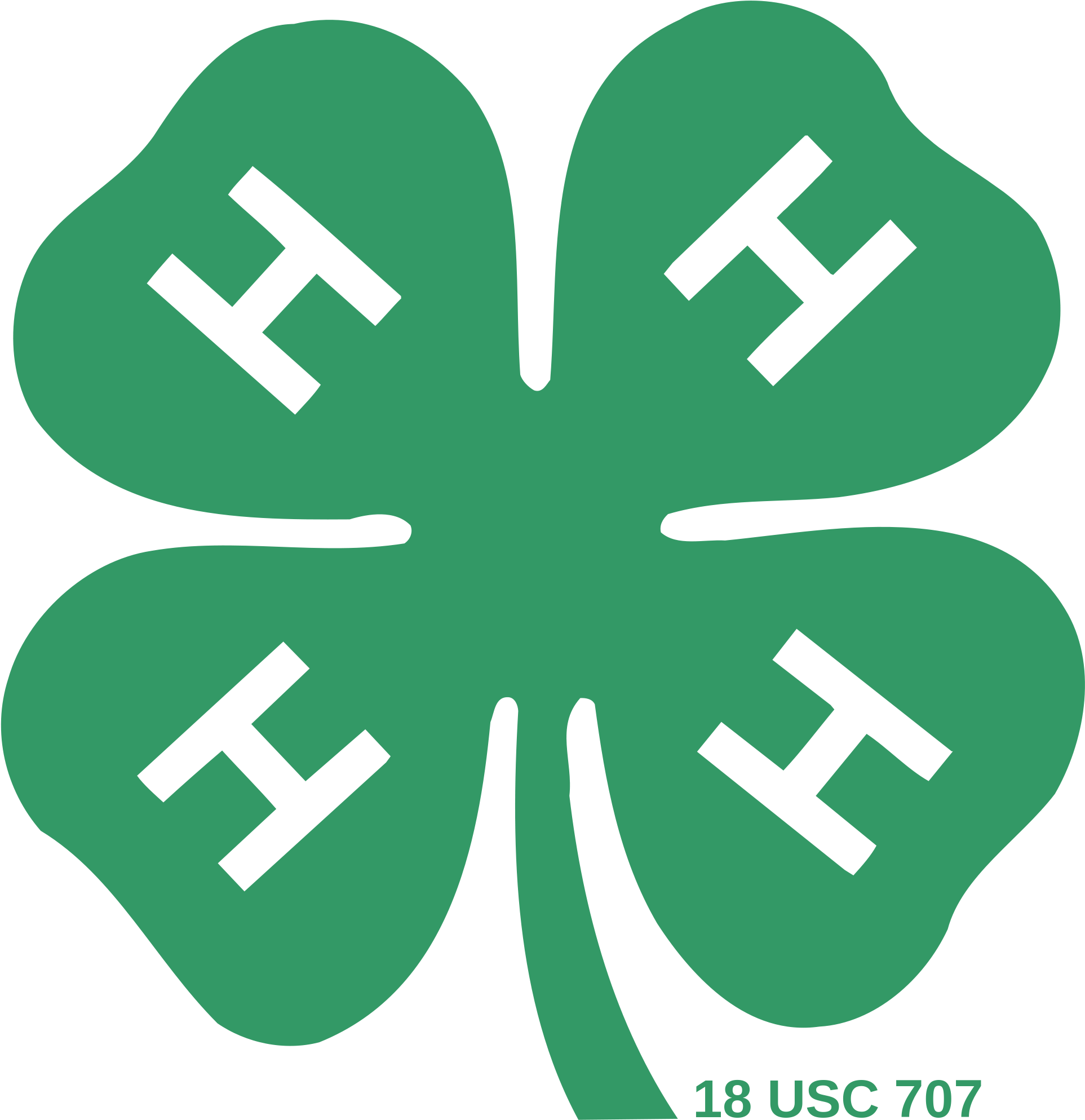 March 2017 4-h Newsletter Clover Courier - 4 H Clover Clip Art (2000x2087)