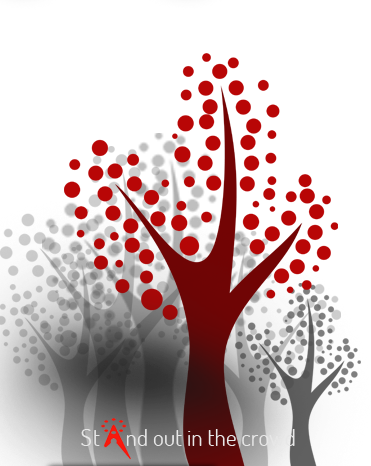 Modern Green Tree 33 Full/queen Duvet Cover (371x466)