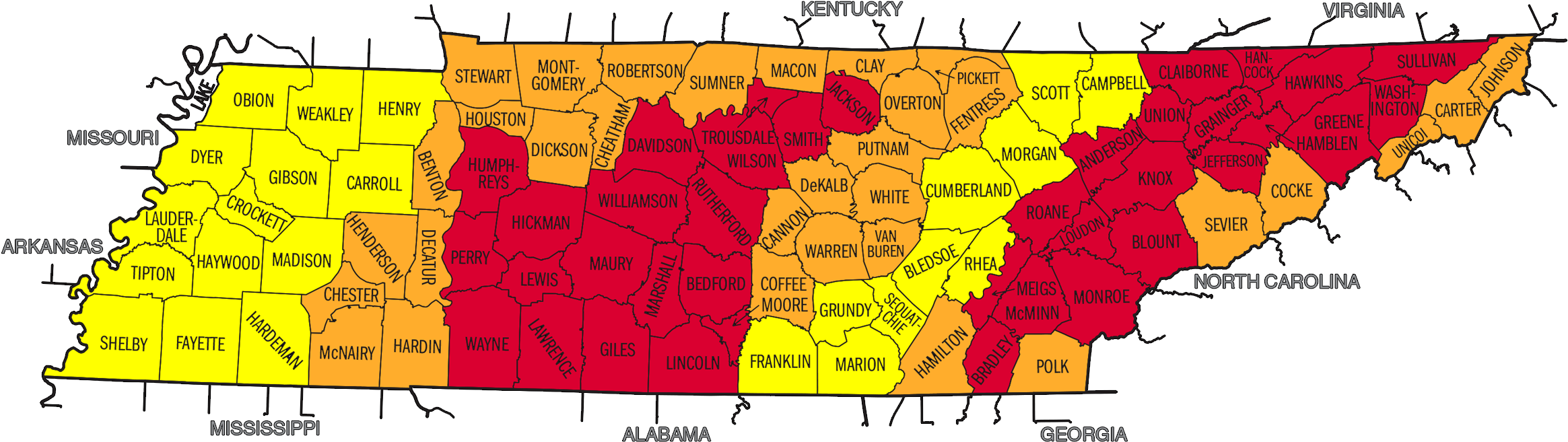26 New Wisconsin Radon Map Johnson City Tennessee Mitigation - Tennessee (2400x900)
