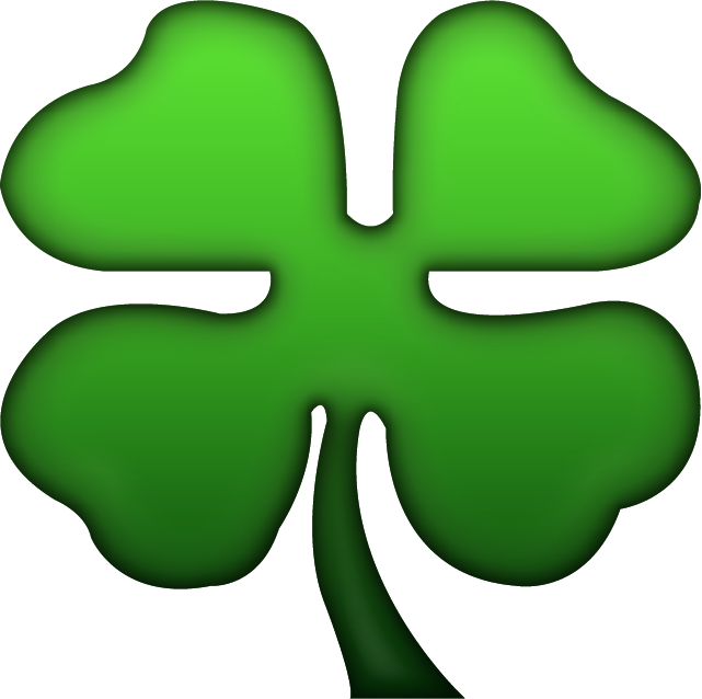 4 Leaf Clover Emoji (641x638)