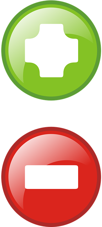Minus, Plus Icon - Simbolo Mas Y Menos Png (360x720)