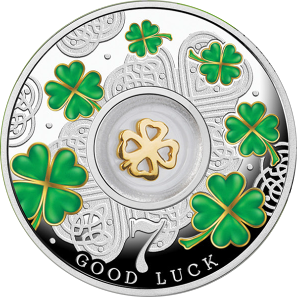 Cameroon 2016 500 Francs Seven Four-leaf Clovers Lucky - Coin (600x600)