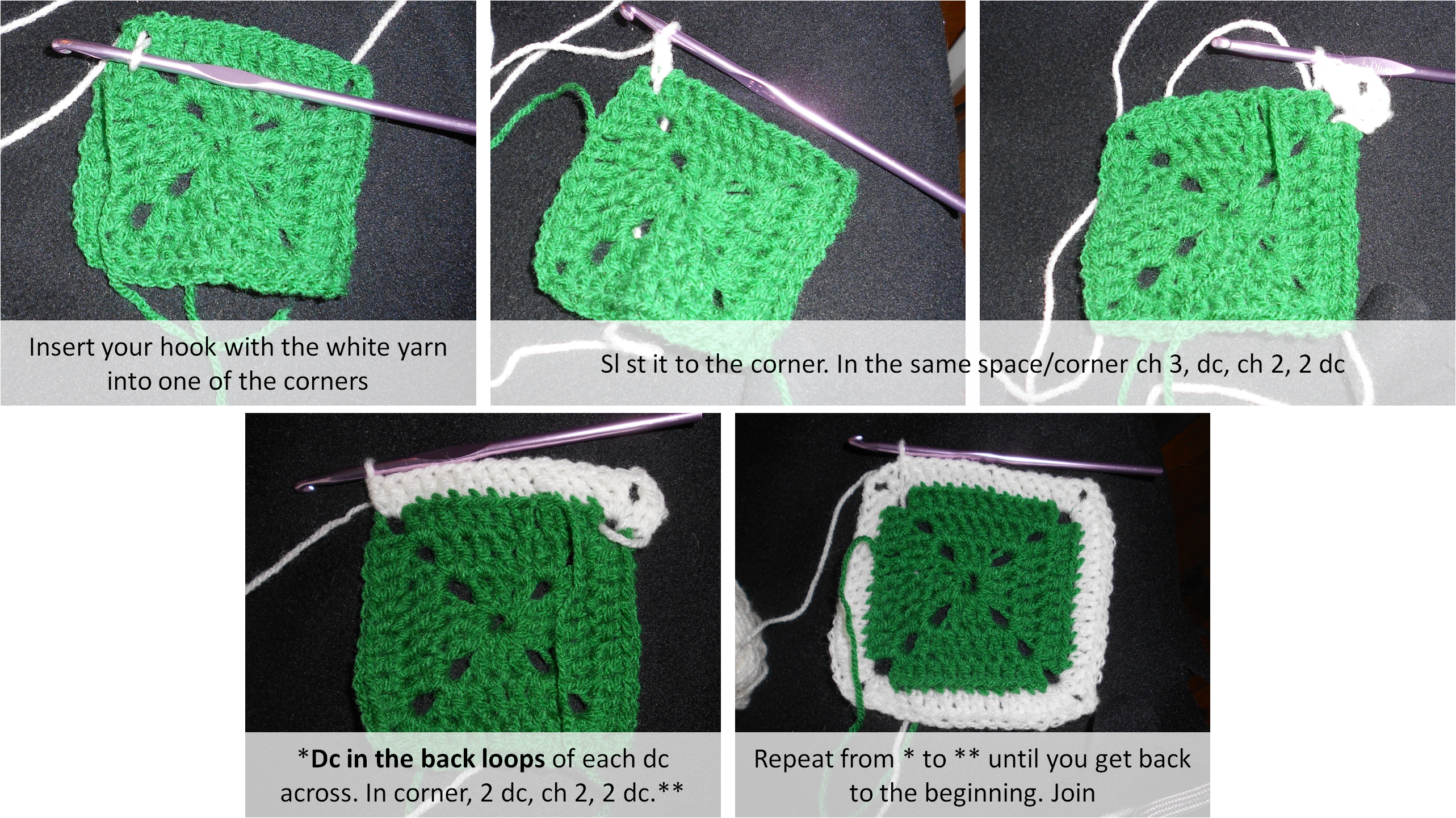 4-leaf Clover Granny Square - Crochet (2565x1440)