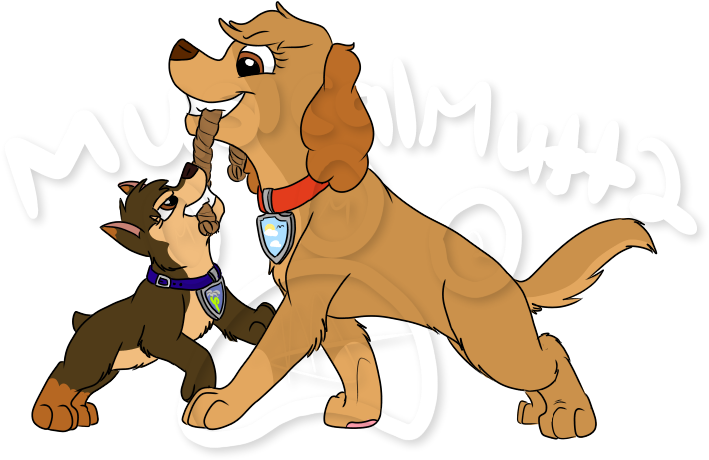 Tug O War - Cartoon Dogs Playing Tug Of War (800x600)