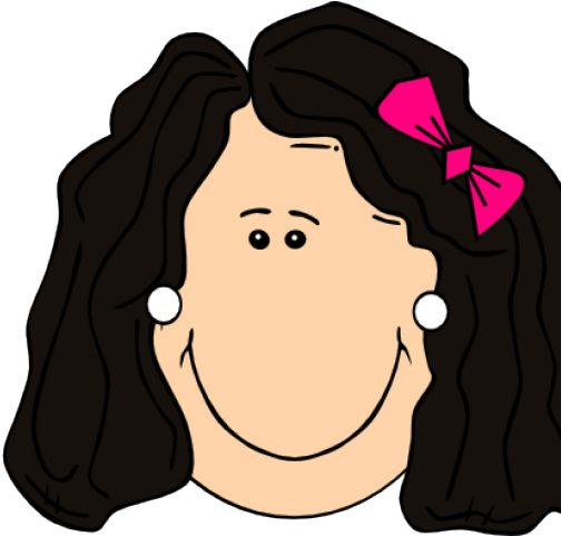 Earrings Clipart Woman - Cartoon Girl Face (640x480)