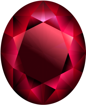 Red Oval Diamond - Oval Diamond Clipart (331x385)