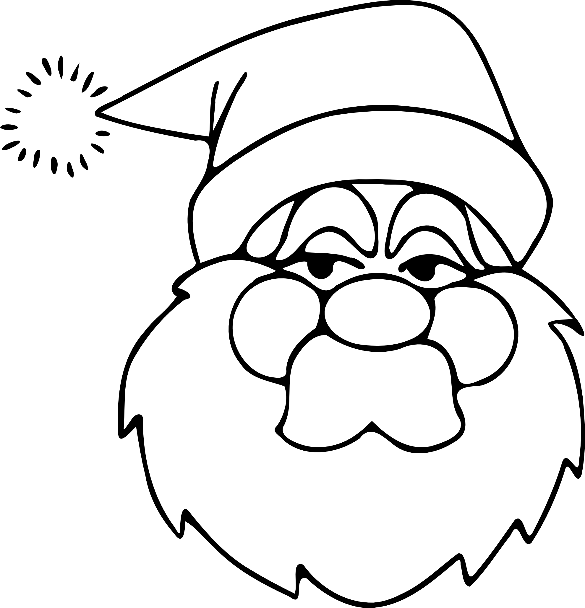 Christmas Penguin Clipart Black And White Clipart Panda - Güzel Noel Baba Çizimleri (1979x2059)