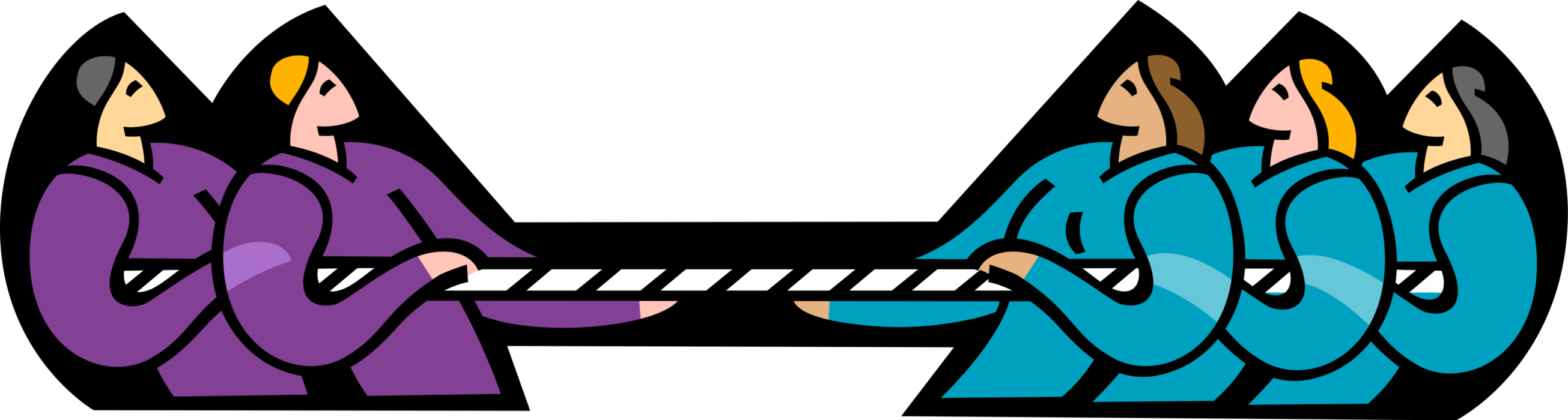 Vector Illustration Of Competitors In Unequal Unbalanced - Unbalanced Force (2610x700)