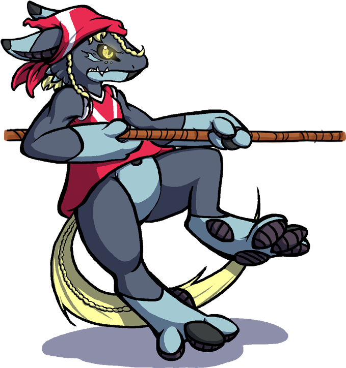 Bantaimon Tug O War By Renegar Kitsune - Cartoon (800x1000)