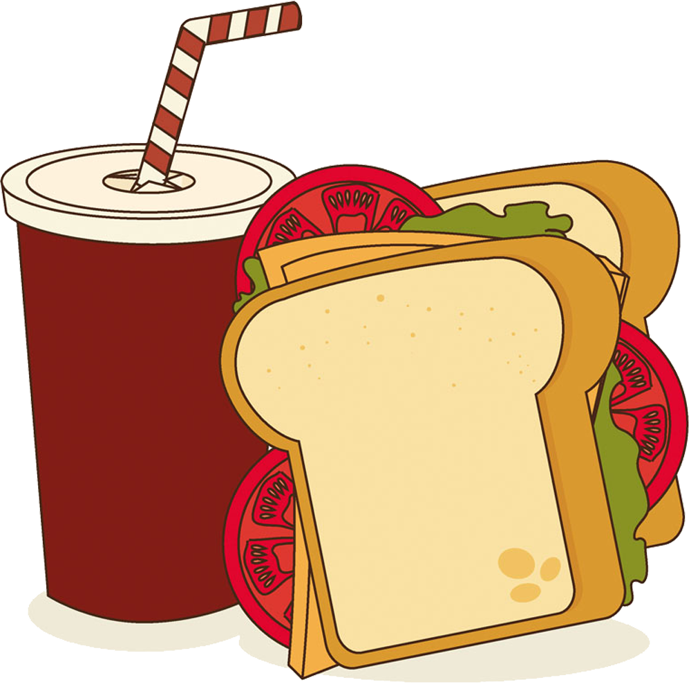Hamburger Hot Dog Fast Food Cartoon - Hamburger Hot Dog Fast Food Cartoon (1000x990)