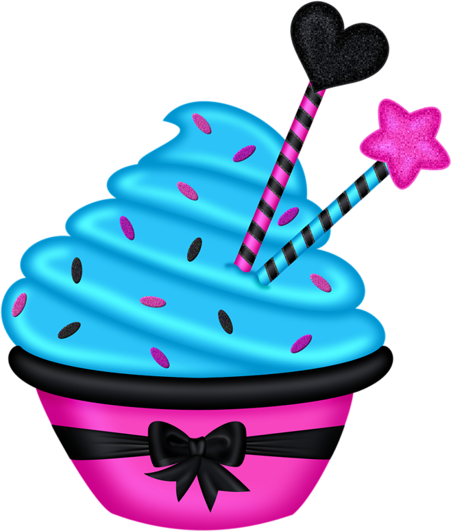 Lacarolita Sweet Heart Cupcake2 - Cup Cakes Clip Art (699x800)